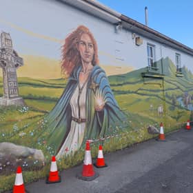  St. Brigid mural in Dunleer