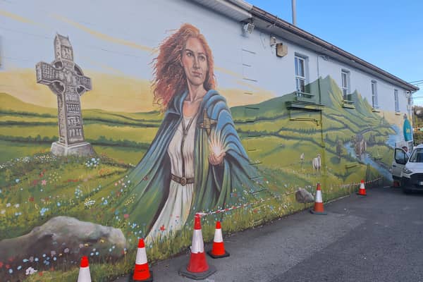  St. Brigid mural in Dunleer
