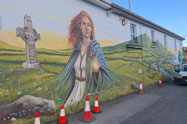 St. Brigid mural in Dunleer