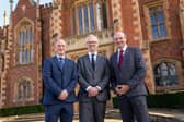 Announcing the scholarship at Queen’s are (from l-r): Dr Tim McCormac Head of Research at the Dundalk Institute of Technology, Dr Declan Tiernan, Co-Head of Europe & Partner and Head of EMEA Client Coverage at Oak Hill Advisors, Eddie Friel, Director of Alumni Engagement and Philanthropy at Queen's University Belfast.