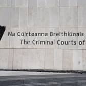 A sign outside the Criminal Courts of Justice in Dublin