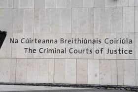 A sign outside the Criminal Courts of Justice in Dublin