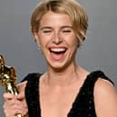 Jessie Buckley with her Oscar