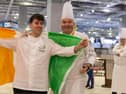 Charlie Ward, who won a Bronze Medal in Cookery pictured with his mentor Alan McCabe