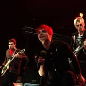 My Chemical Romance performing on stage