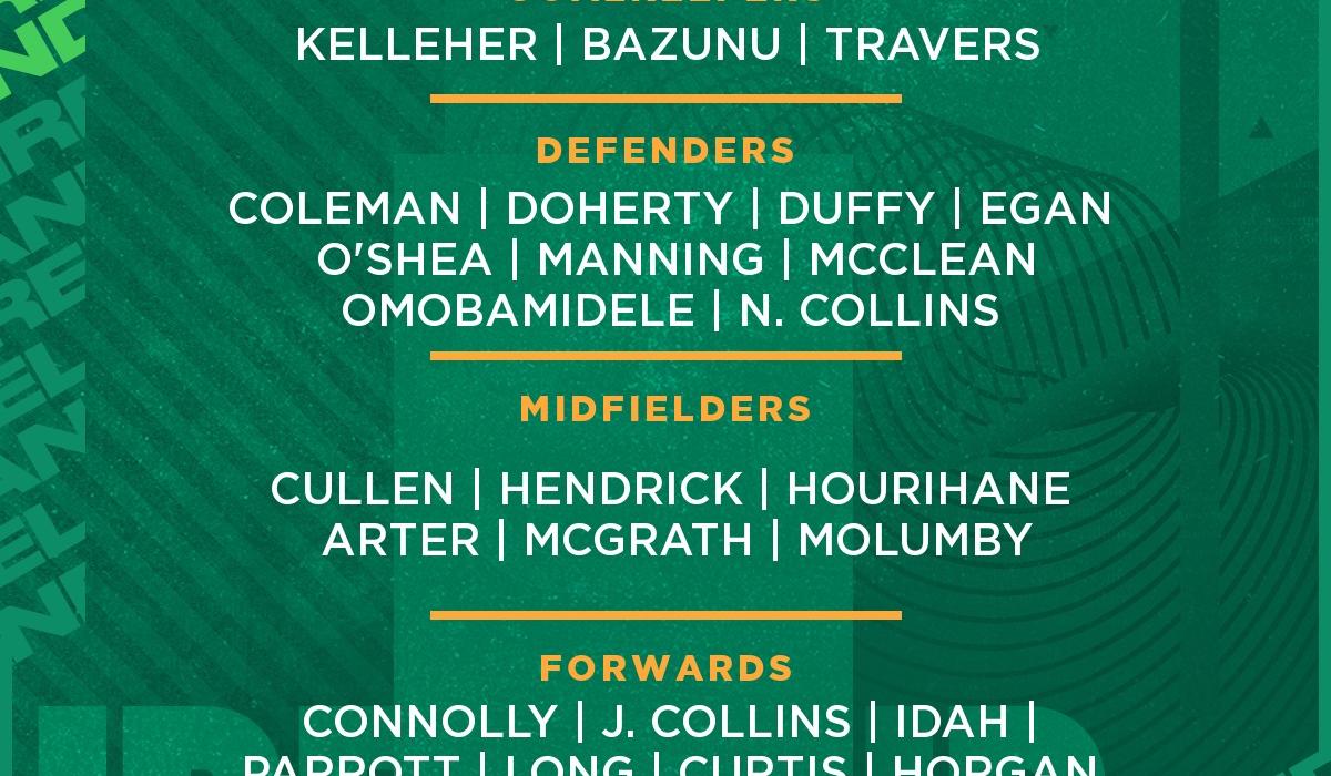 Ireland soccer squad named for World Cup qualifiers Louth Live