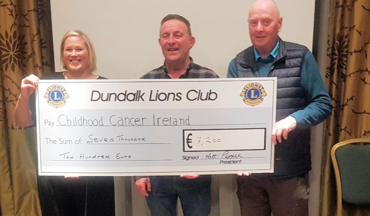 Dundalk Lions Club raise over €7k for childhood cancer charity