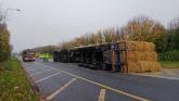 Response praised after lorry overturns on busy Louth road