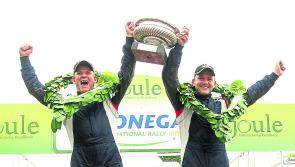 Manus Kelly and Donall Barrett are 2017 Donegal International Rally Champions