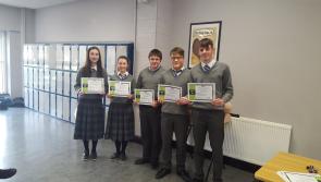Students awarded First Aid Training certs at Coláiste Rís, Dundalk