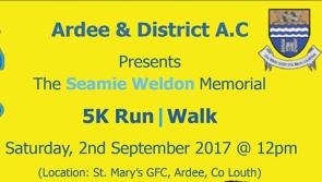Online registration for Ardee 2017 Seamie Weldon Memorial 5K Road Race closes today