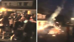 WATCH: Gardai break up street party in Limerick as fireworks launched