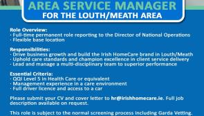 JOBS: Irish Homecare is now hiring an Area Service Manager for the Louth/Meath area