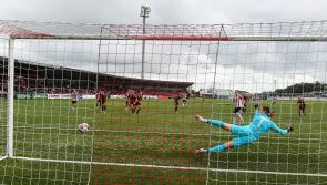 Early second half penalty ends long unbeaten run for Dundalk at the Brandywell