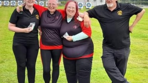 Cuchulainn Archers flying the Louth flag at National outdoor championships