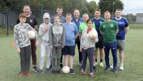 Dundalk FC player attends Football for All training session at the home of Glenmuir