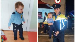 Louth's newest garda hits the beat in 'mini uniform' hand-sewn by his mammy