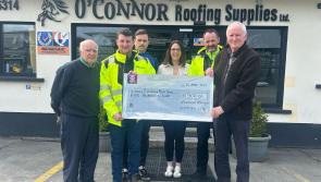 Louth Men's Shed group receives €500 donation from O'Connor Roofing Supplies