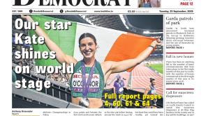 This week's Dundalk Democrat front page: Our star Kate shines on world stage