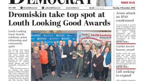 This week's Dundalk Democrat front page:  Dromiskin take top spot at Louth Looking Good Awards 
