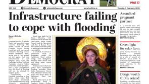 This week's Dundalk Democrat front page: Infrastructure failing to  cope with flooding