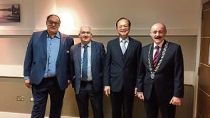 Louth TD Declan Breathnach welcomes the Ambassador of Taiwan