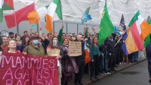 VIDEO:  Protesters take to the streets of Dundalk for the third time