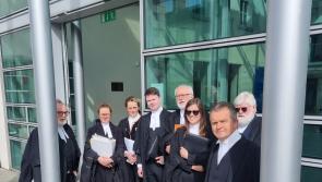 Defence lawyers protest 'pitiful rates of pay' at Dundalk Courthouse today