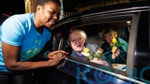 Michael D Higgins and Sabina given roses and cheered as term ends