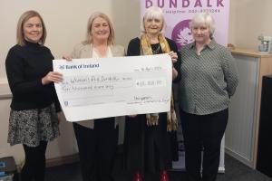 Women’s Aid Dundalk presented with cheque from international event