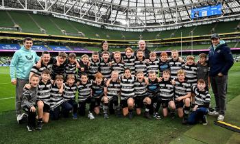 PICTURES: Dundalk RFC take part in half-time minis match at the Aviva