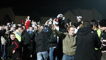 News of promotion filters through to Station Road - 2008