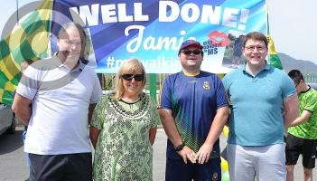IN PICTURES | Jamie Farrell completes his charity walk at Cooley Kickhams' complex