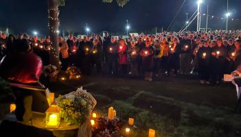 Community carrying a ' sorrow to heavy for words' gather in memory of Louth family