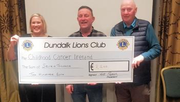 Dundalk Lions Club raise over €7k for childhood cancer charity