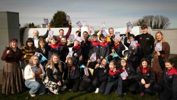 Louth school hosts national launch of Children&rsquo;s Books Ireland book-gifting programme