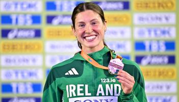 PHOTOS | Pictures from Dundalk athlete Kate O'Connor's gold medal winning performance at the World Indoors