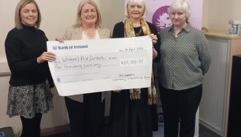 Women&rsquo;s Aid Dundalk presented with cheque from international event