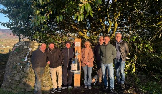 Faughart Community Group officially unveil St Brigid's Well holy water vessel