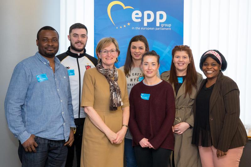 McGuinness welcomes Louth students to the European Parliament