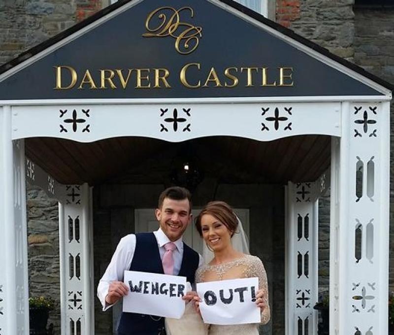 VIRAL: Loud and clear message for Arsene Wenger from wedding at Darver Castle
