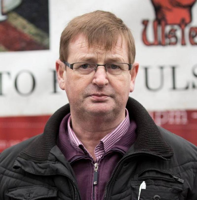 Loyalist Willie Frazer in Dundalk today
