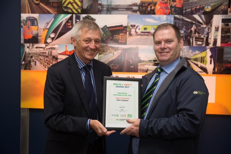 Dundalk's John Hayden recognised at Rail Safety Awards