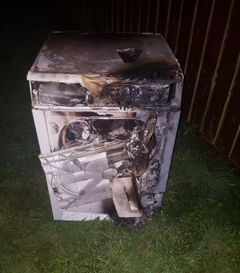 Dundalk man warns others after tumble dryer catches fire