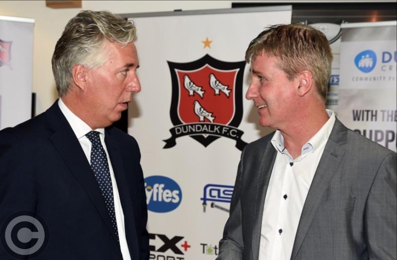 Delaney visits Oriel Park as Dundalk announce new sponsorship deal