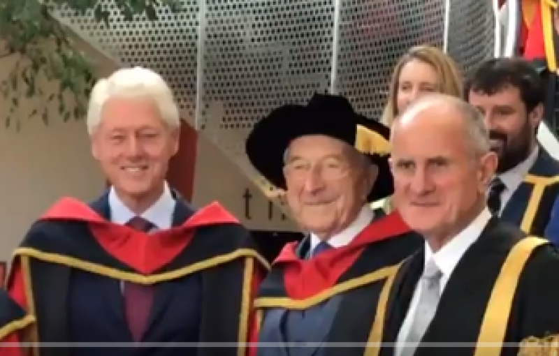 Dundalk's Martin Naughton receives honorary doctorate alongside Bill Clinton