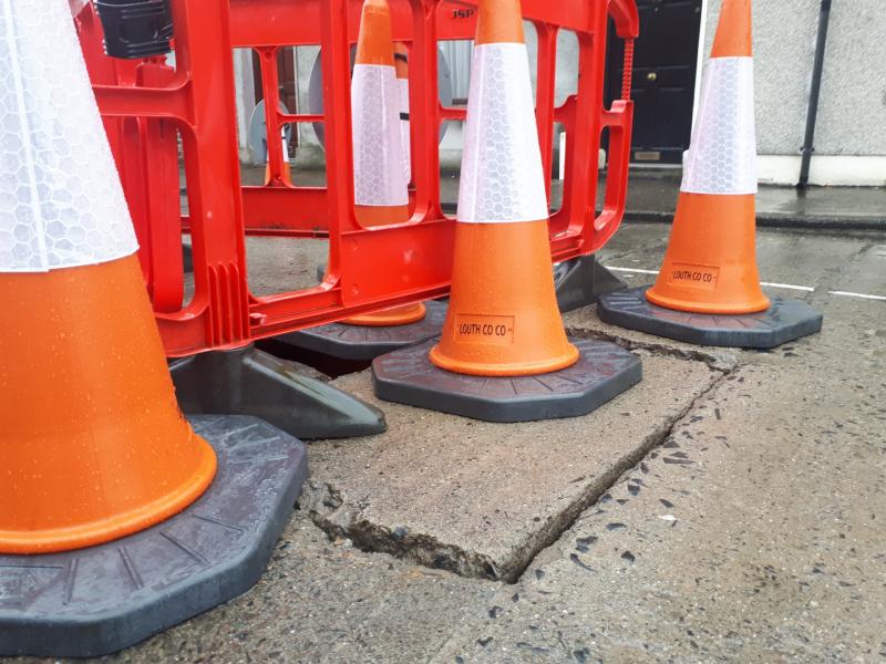 'Sinkhole' develops on Dundalk street