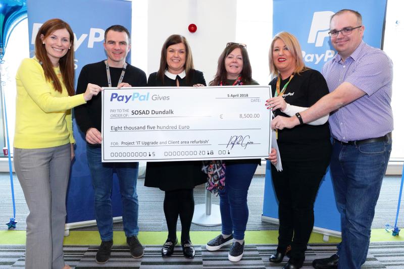 Dundalk charities benefit from PayPal sizeable donations