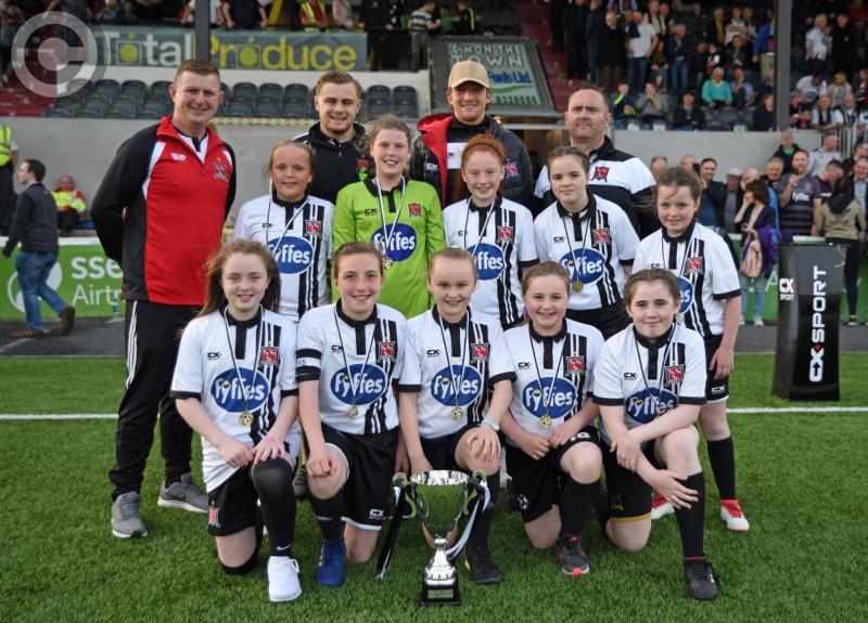 Dundalk U12 girls afforded the adulation of Oriel Park crowd following incredible season