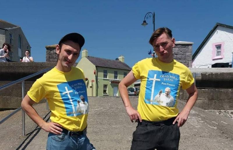 Welcome Pope Francis to Ireland in style with these t-shirts spotted in Dundalk 
